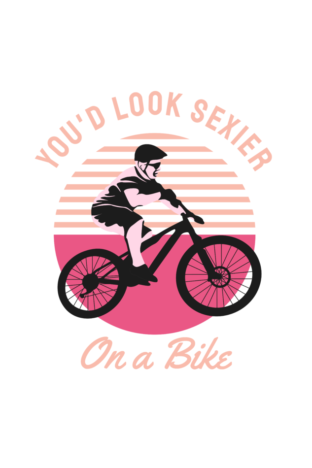 Women’s Round Neck Printed Rider T-Shirts -  on bike