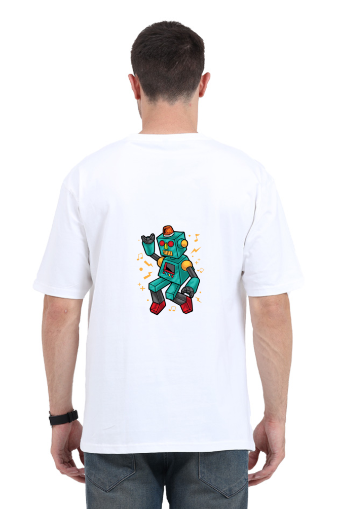 Men Oversized Classic Dance T Shirt - dancing robo