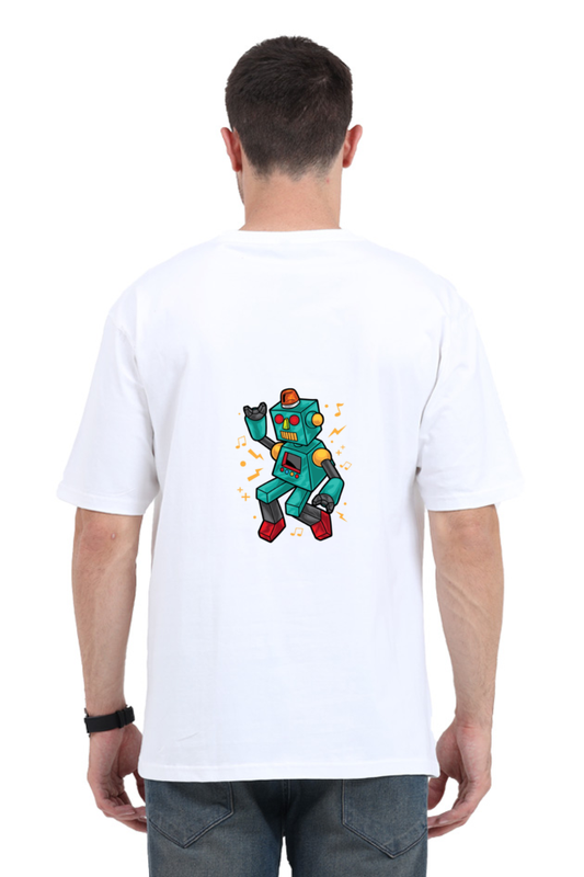 Men Oversized Classic Dance T Shirt - dancing robo