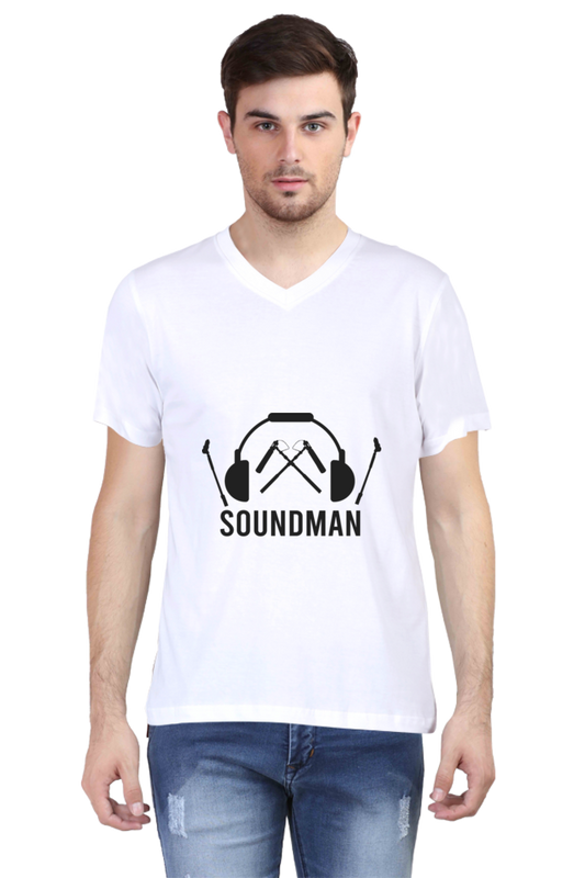 Men's V Neck T-Shirt - Soundman