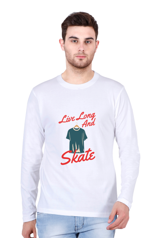 Men’s  Skateboard Full Sleeve - T Shirt - Live Long