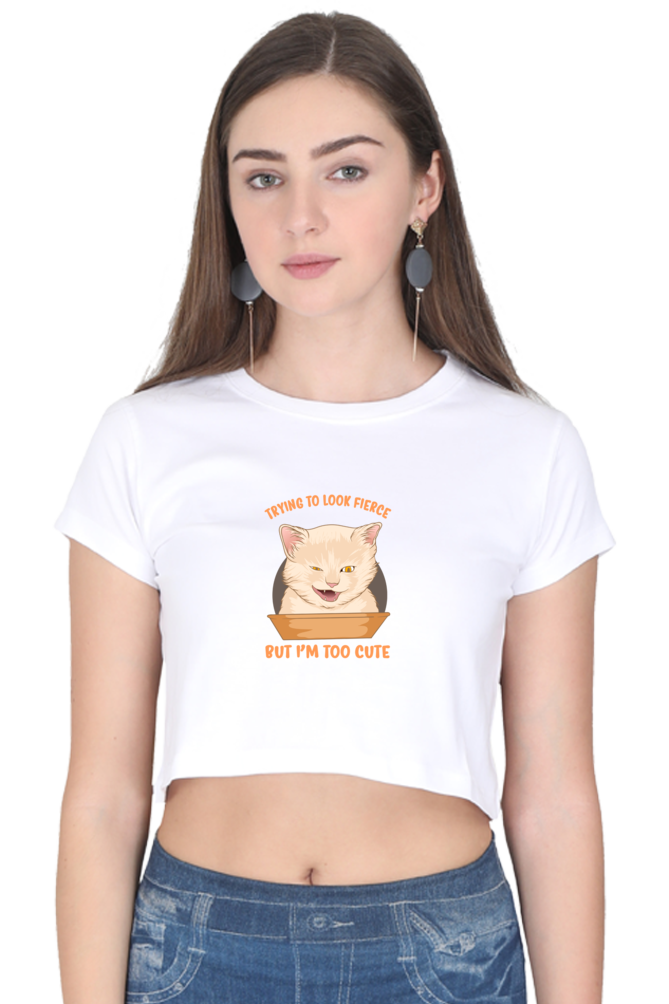 Women Funny & Queen SVG Crop Top - Fierce