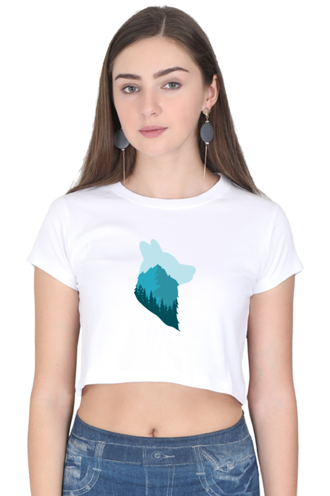 Women Adventure Crop Top - wolf