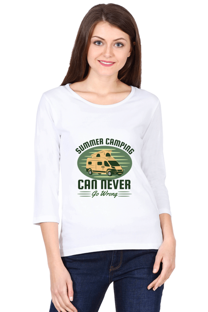 Women’s Full Sleeves Summer T-Shirts -  Camping