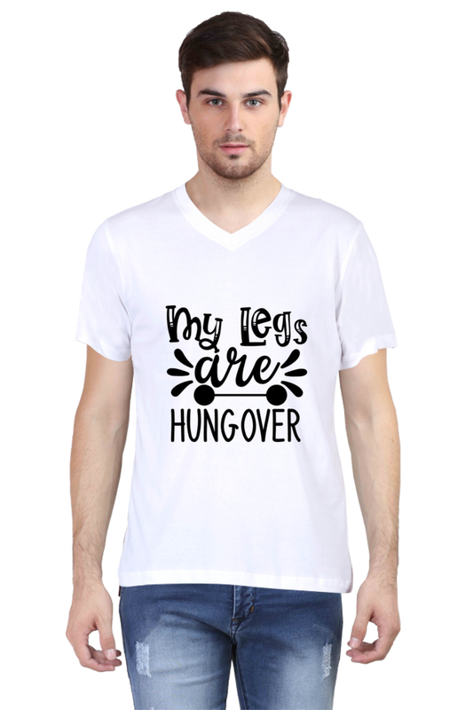 Men's V Neck T-Shirt - Leg's are Hangover