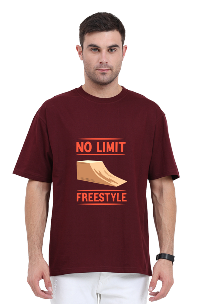Men Skateboard Oversized Classic T Shirt  - Freestyle
