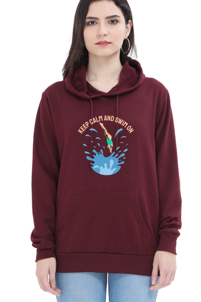 Women's Swimming Sweatshirts Hoodie - Swim On