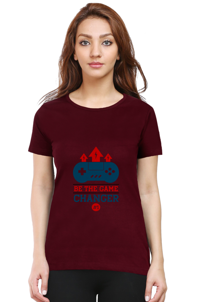 Women’s Round Neck Printed Gamer T-Shirts -  Changer