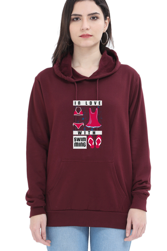 Women's Swimming Sweatshirts Hoodie - In Love