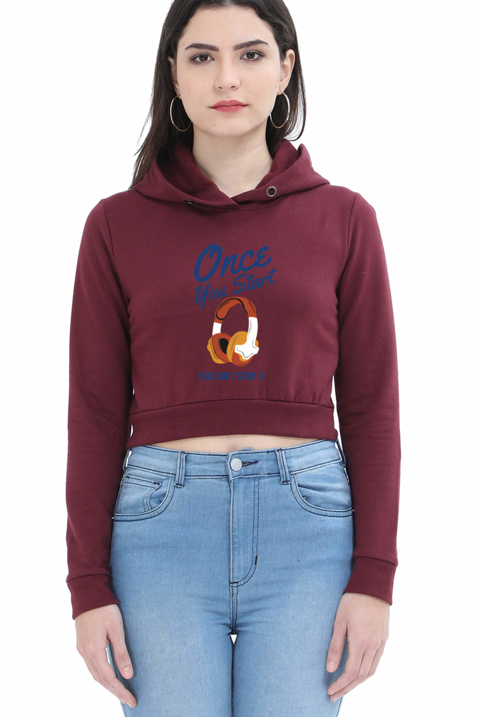 Women Skateboard Crop Hoodies - Stop It