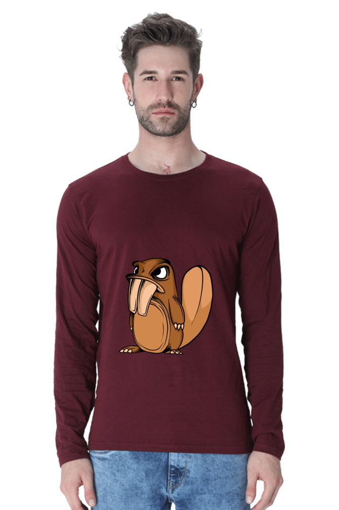 Men’s  Animal's & Monster's Full Sleeve - T Shirt - monster squirrel