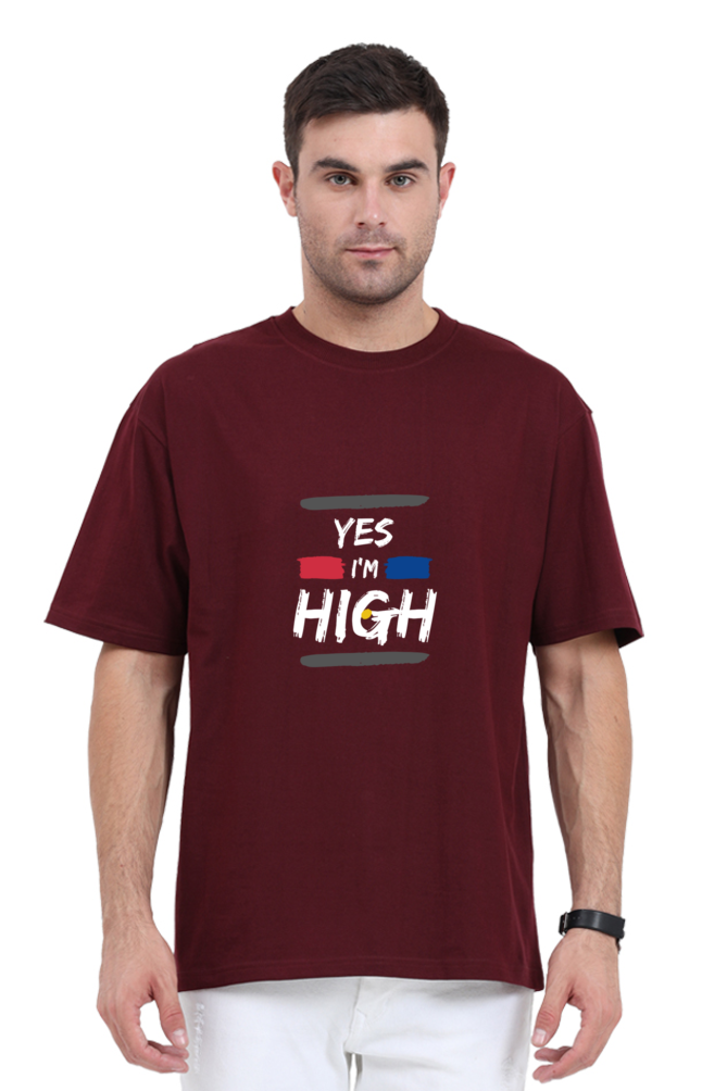 Round Neck Half-Sleeves - I'M High T-Shirt