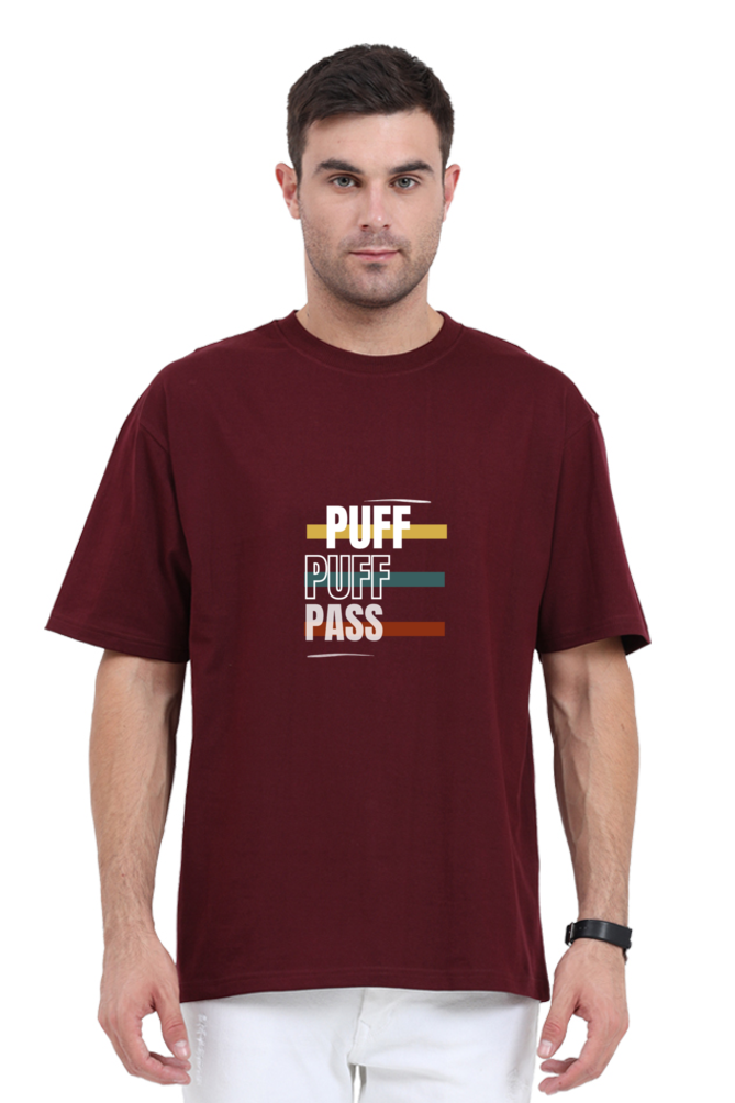 Round Neck Half-Sleeves - Puff Puff Push T-Shirt