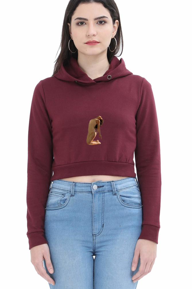 Women Dance Crop Hoodies - water dance