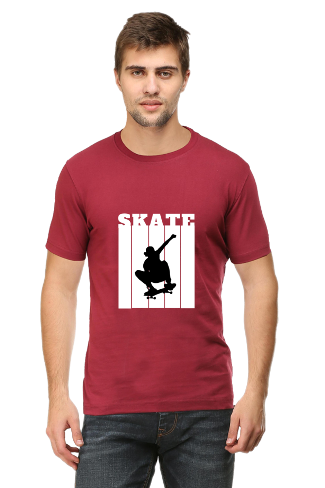 Skateboarding Unisex Cotton Round Neck T-shirt
