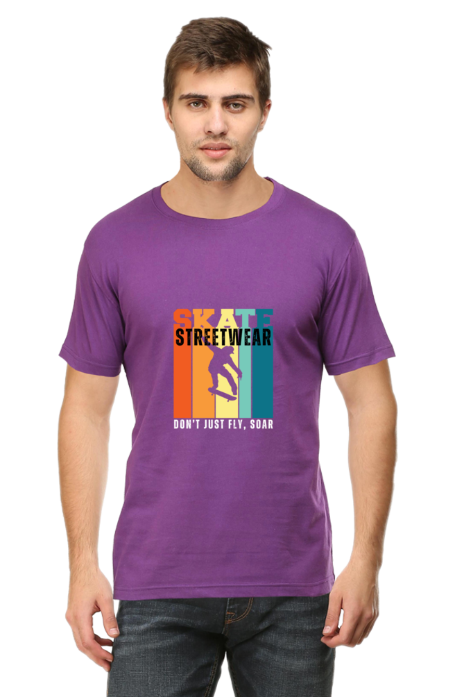 Skateboarding Unisex Cotton Round Neck T-shirt