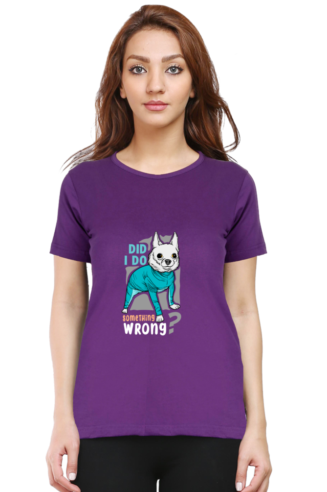 Women’s Round Neck Printed Funny & Queen SVG T-Shirts -  wrong