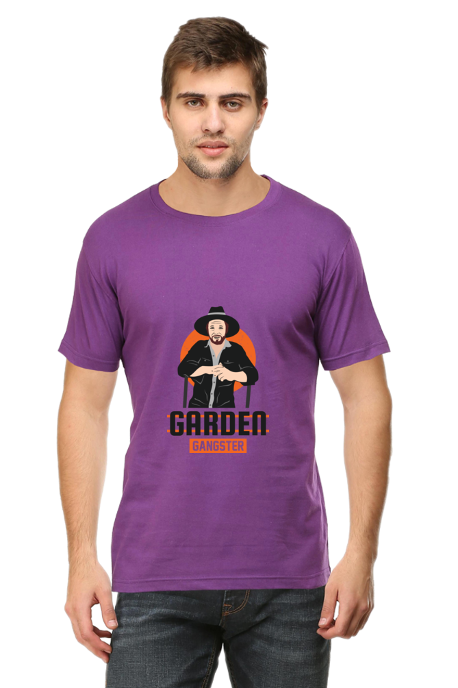 Men's Gardening Cotton Round Neck T-Shirt - gangster