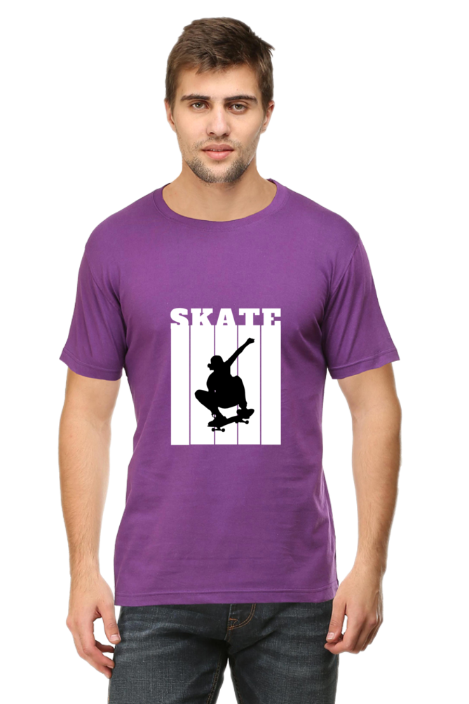 Skateboarding Unisex Cotton Round Neck T-shirt