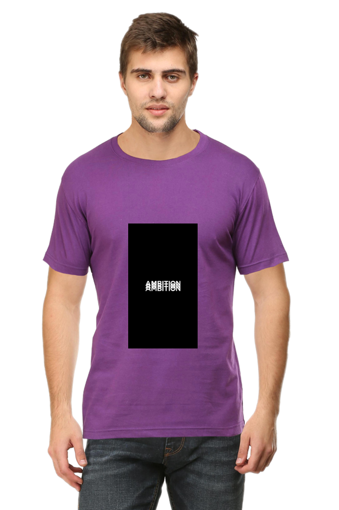 Men's Round Neck Minimalistic T-Shirt - Ambition