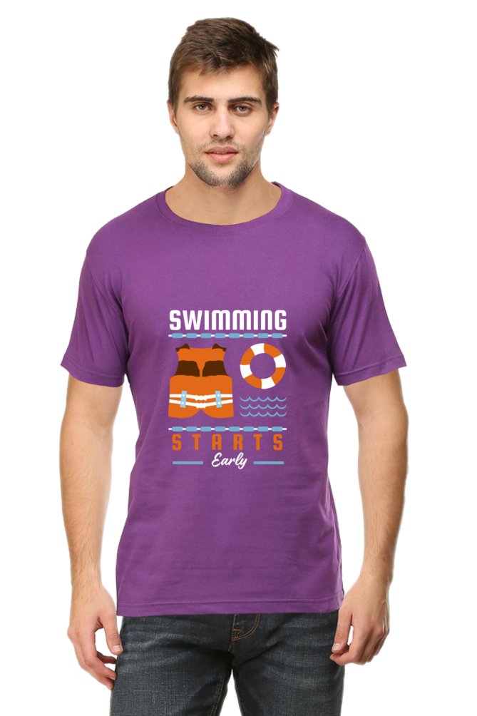 Men's Round Neck Swimming T-Shirt - Starts