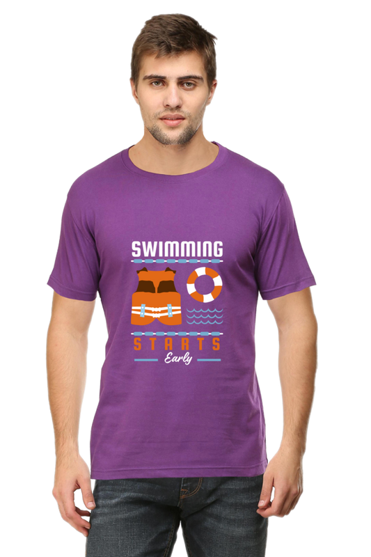 Men's Round Neck Swimming T-Shirt - Starts