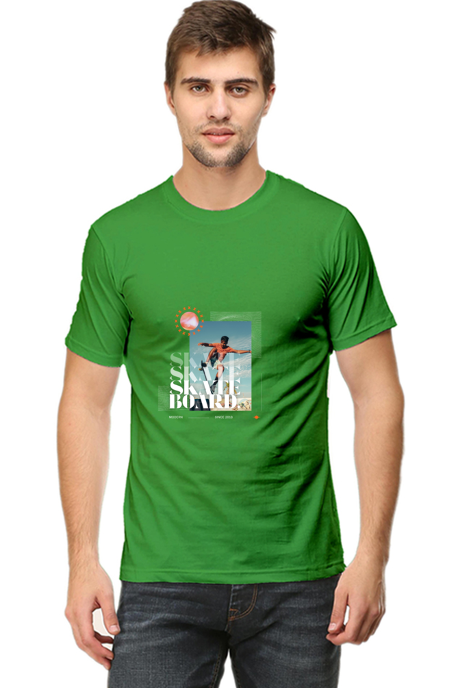 Skateboarding Unisex Cotton Round Neck T-shirt
