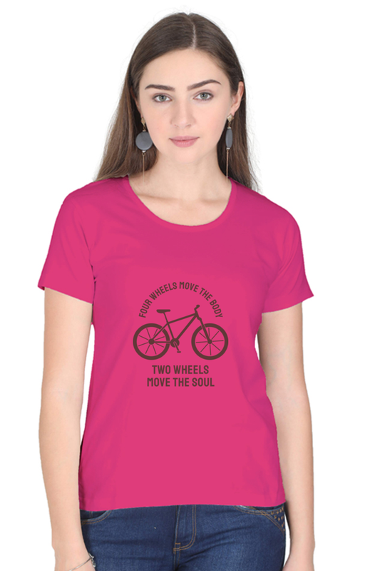 Women’s Round Neck Printed Rider T-Shirts -  move body