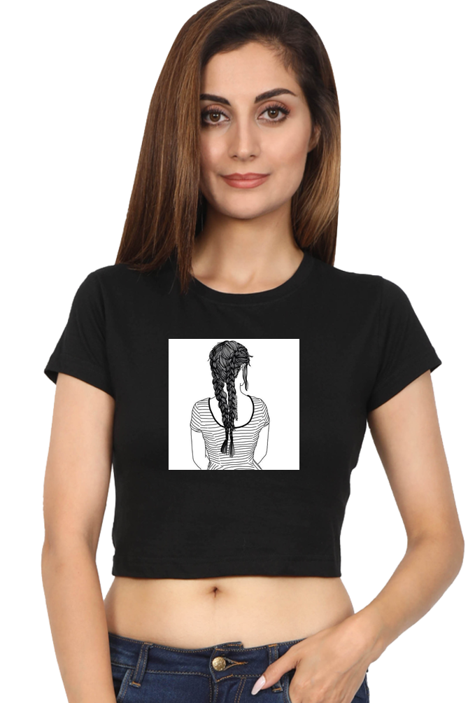 Women's Crop Top - girl with brads
