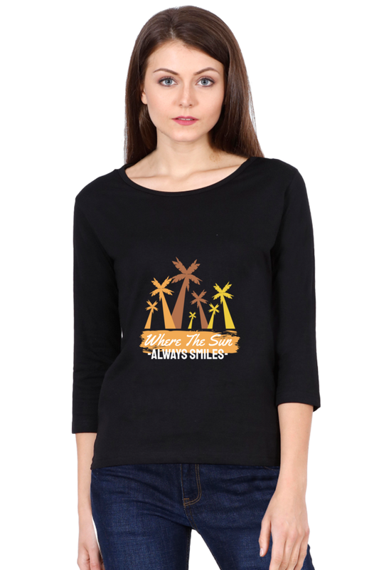 Women’s Full Sleeves Summer T-Shirts -  Always Smiles
