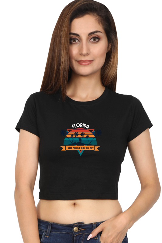 Women's Summer Crop Top - Florida