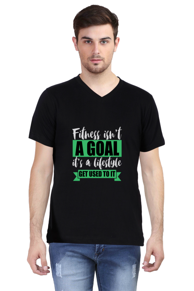 Men's V Neck T-Shirt - Get Used To It