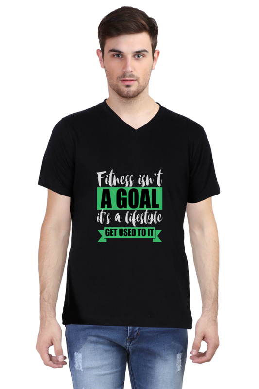 Men's V Neck T-Shirt - Get Used To It