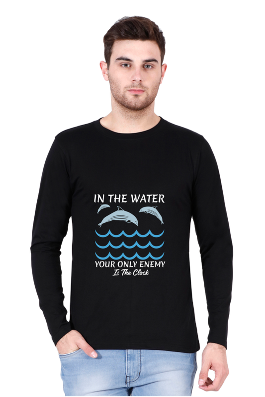 Men’s  Swimming Full Sleeve - T Shirt - The Clock