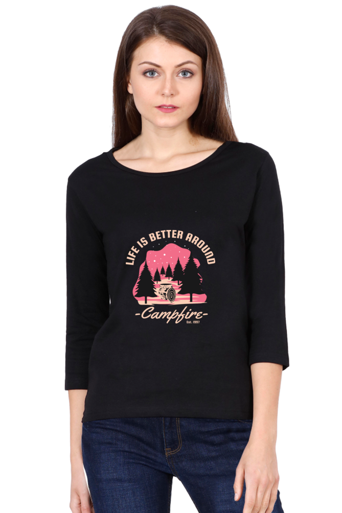 Women’s Full Sleeves Adventure T-Shirts - life is better
