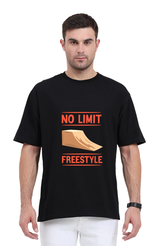 Men Skateboard Oversized Classic T Shirt  - Freestyle