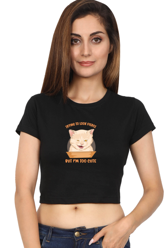Women Funny & Queen SVG Crop Top - Fierce