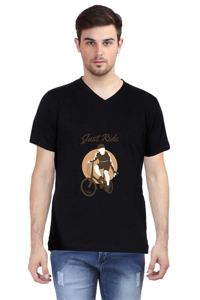 Men's BMX V Neck T-Shirt - just ride