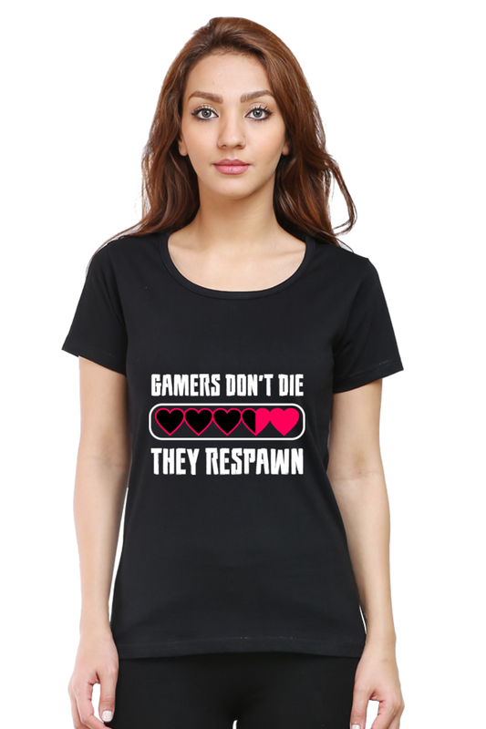 Women’s Round Neck Printed Gamer T-Shirts -  Respawn