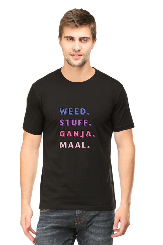 Round Neck Half-Sleeves - Stuff-T-Shirt