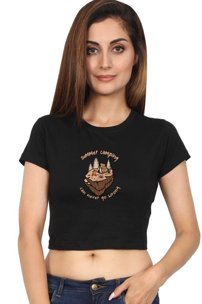 Women Adventure Crop Top - summer camp
