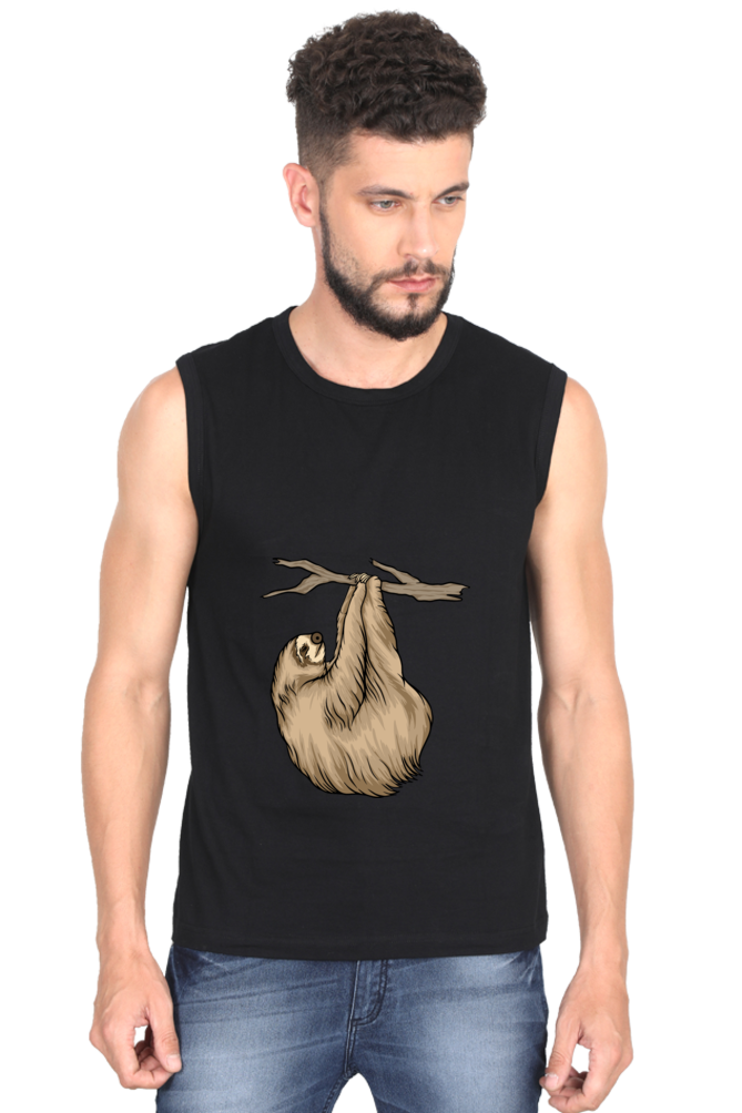 Men’s Sloth Gym Vest - do not disturb