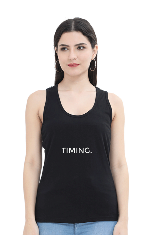 Women Minimalistic Tank Top -  Timing