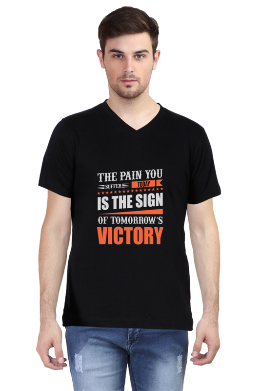 Men's V Neck T-Shirt - Tomorrow Victory
