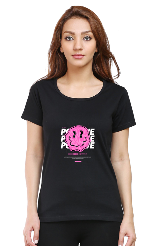 Women’s Round Neck Stones T-Shirts - Positive