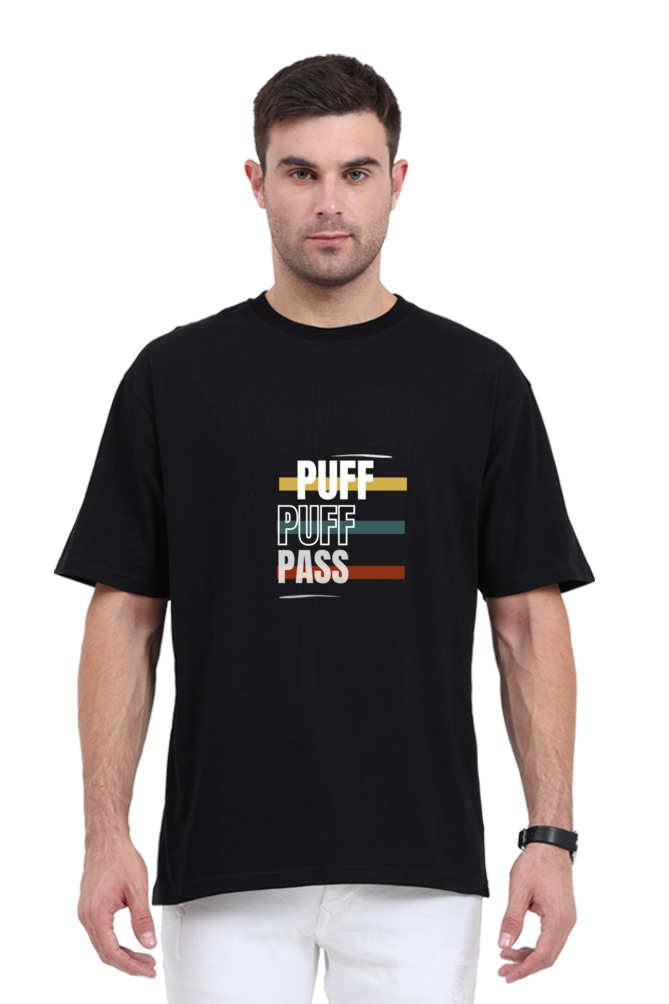 Round Neck Half-Sleeves - Puff Puff Push T-Shirt