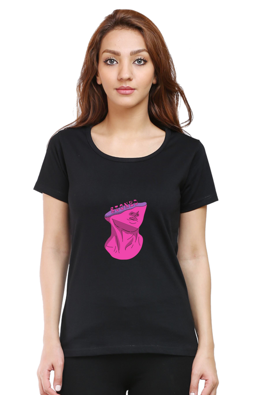 Women’s Round Neck Stones T-Shirts - Stoned Head