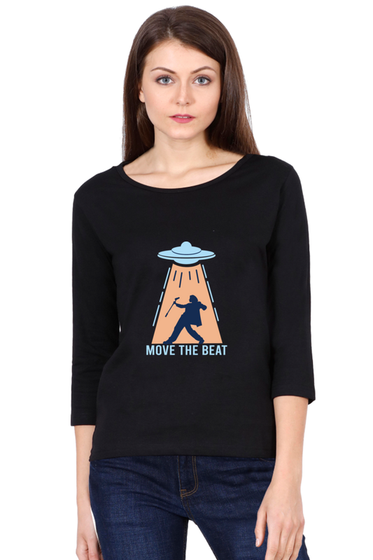 Women  Music Full Sleeve T-Shirt -  Beat