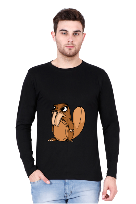 Men’s  Animal's & Monster's Full Sleeve - T Shirt - monster squirrel