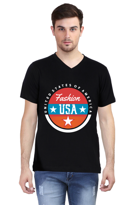 Men's V Neck T-Shirt - Fashion USA